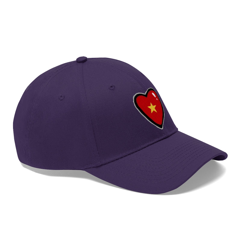 Unisex Twill cap with embroidered Stardust Heart