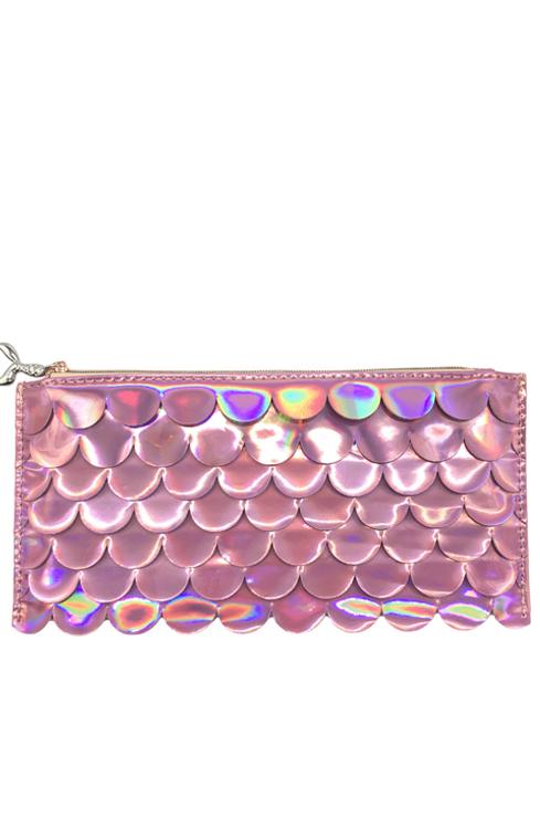 Pink Holographic Scales Pencil Pouch