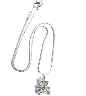 Diamante necklace with teddy pendent