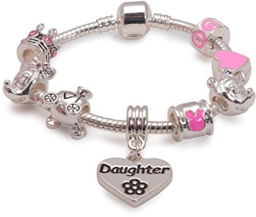 Fairytale Dreams Daughter Silver Plated Charm Bracelet For Girls by Liberty Charms