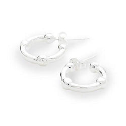 925 Sterling Silver Plated Designer Inspired 'Hoop La' Hoop Earrings by Liberty Charms