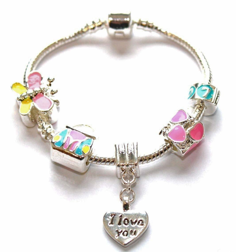 Children's 'Little Treasure' Silver Plated Charm Bead Bracelet by Liberty Charms
