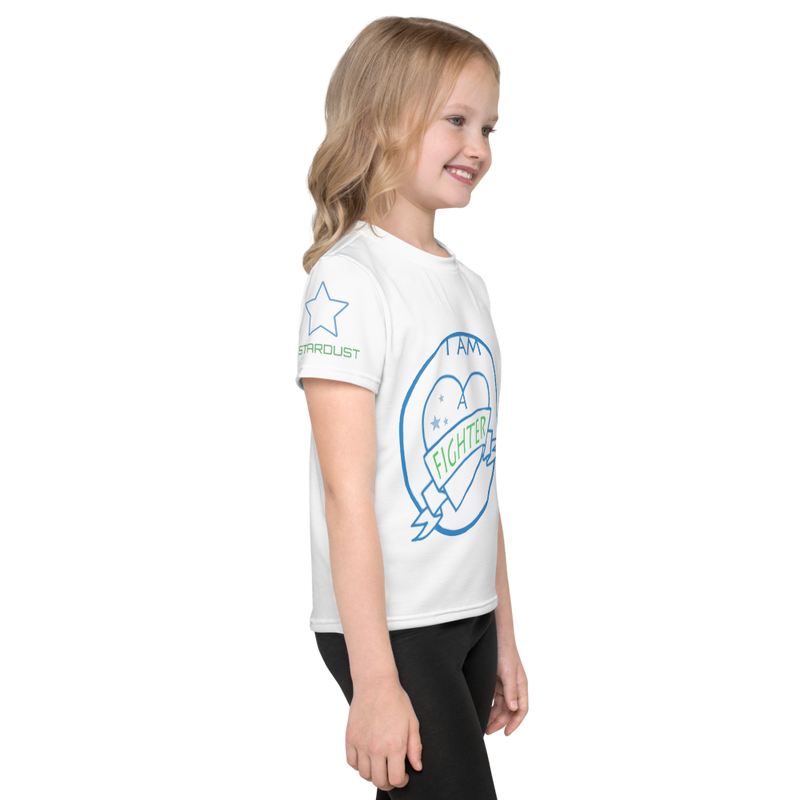 I am a Fighter, Kids T-Shirt, with  printed sleeve size 2-7.  END NF