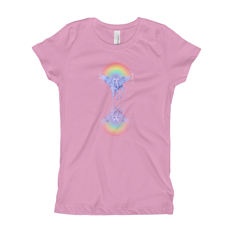 Unicorn Reflection, Super soft slim fit Cotton T-Shirt, in 5 Color variants.-[stardust]