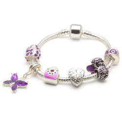 Best Friend Purple Fairy Dream Silver Plated Charm Bracelet by Liberty Charms