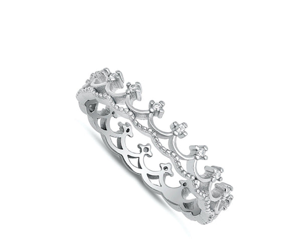 The White Princess ,Sterling Silver and Crystals Ring-[stardust]