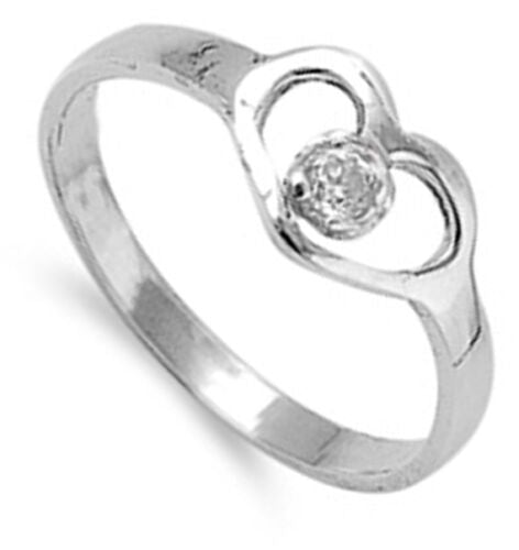 White Heart Silver Ring-[stardust]