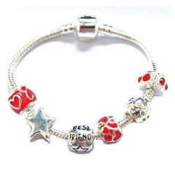 Children's Best Friend 'You Are a Star' Silver Plated Charm Bead Bracelet by Liberty Charms